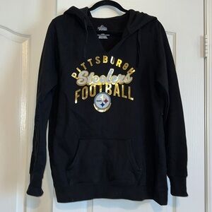 NWOT Majestic Pittsburgh Steelers v-neck hoodie | NFL fashion sweatshirt